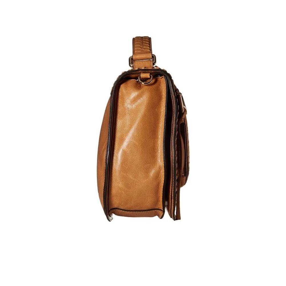 Rebecca Minkoff Leather Vanity Saddle Bag Cognac - Picture 11 of 16